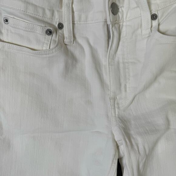 J Crew Mid Rise Flare Crop Cut Hem Signature Stretch Jeans US Women's 26 New - Picture 7 of 8